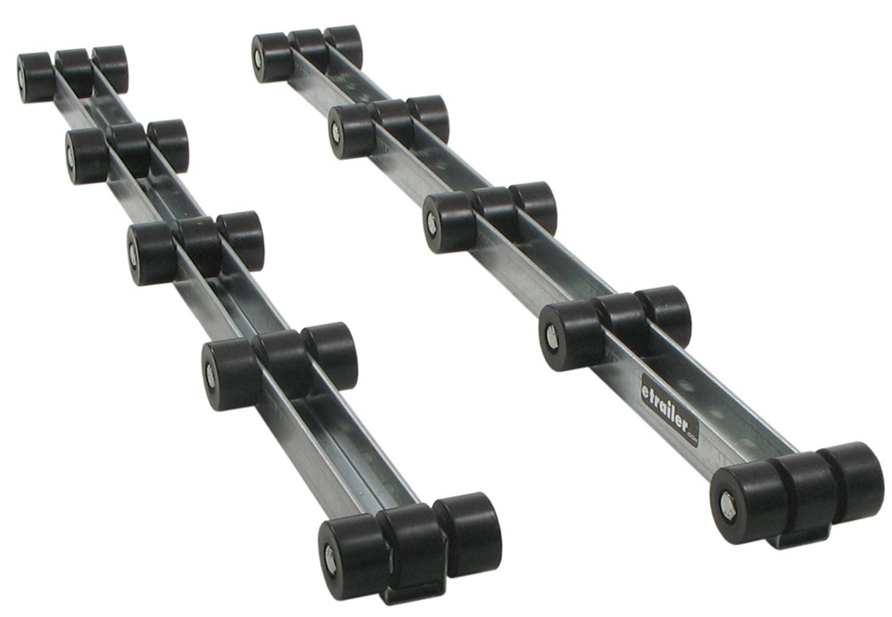 Boat Trailer Deluxe Roller Bunk - 4' Long - 10 Sets of 3 Rollers