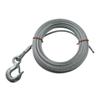 wire rope hand winch cable with safety hook 7/32 inch diameter x 25' long - 2 500 lbs.