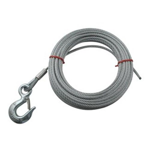 Hand Winch Cable with Safety Hook 7/32" Diameter x 25' Long - 2,500 lbs. 25 Feet Long DL24047