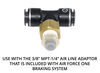 0  tow bar braking systems fittings replacement 0.5 inch pushlock t-fitting for demco air force one - freightliner super c chassis
