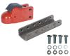 coupler with bracket 2-5/16 inch ball demco trailer w/ 5-position adjustable channel - ez-latch red 20k
