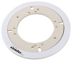 Dometic RV Toilet Floor Flange Adapter Kit - 2 Bolt Flange to 4 Bolt Toilet - White - DMC64FR