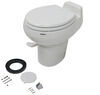 standard height fixed mount dometic 510 full-timer rv toilet - elongated seat white ceramic