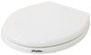 Replacement Wooden Toilet Seat and Lid for Dometic Full-Timer RV and Sealand Toilets - White Seat Assembly DOM85FR