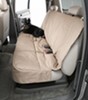 Canine Covers Semi-Custom Seat Protector for Rear Bench Seats with Headrests - Taupe Cloth DSC3025TP
