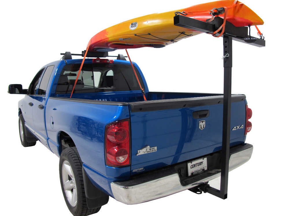 Darby Extend A Truck Kayak Carrier W Hitch Mounted Load Extender And Single Bar Roof Rack Darby Watersport Carriers Dta944 968 924