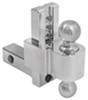 Self-Locking, Adjustable 2-Ball Mount w Stainless Balls - 2" Hitch - 6" Drop, 7" Rise 2 Inch Ball,2-5/16 Inch Ball,Two Balls DTALBM6600