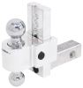 adjustable ball mount drop - 6 inch rise 7 flash secure 2-ball w chrome balls 2 hitch
