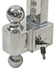 adjustable ball mount drop - 6 inch rise 7 self-locking 2-ball stainless balls 2.5 hitch drop/7