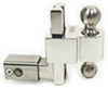 adjustable ball mount 10000 lbs gtw class v self-locking 2-ball stainless balls - 2.5 inch hitch 6 drop/7 rise