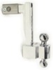 adjustable ball mount drop - 10 inch rise 11 self-locking 2-ball w chrome balls 2.5 hitch drop/11