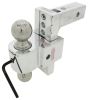 adjustable ball mount 2 inch 2-5/16 two balls flash silent 2-ball w/ stainless - hitch 6 drop 7 rise