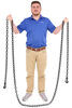 11 - 20 feet long durabilt transport chain w/ grab hooks 3/8 inch thick links 20' 7 100 lbs