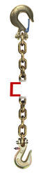 Durabilt Transport Chain with Grab and Slip Hooks - 1/2" Chain - 15' Long - 11,300 lbs - DU84MR