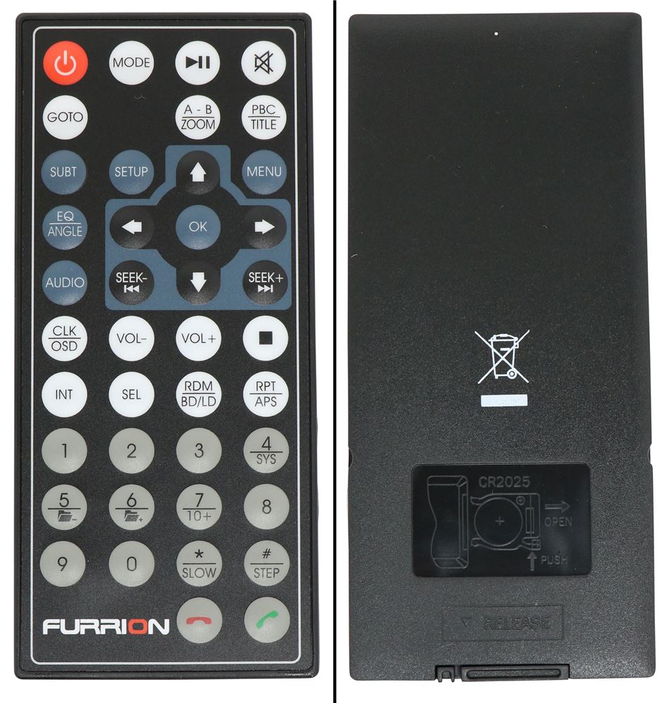 Furrion RV Stereo Single DIN AUX/USB, Bluetooth 180W 12V