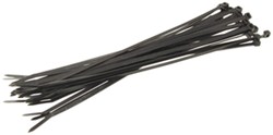 Deka Cable Ties Kit - UV-Resistant - Black - 50 lb Tensile Strength - 11" Long - Qty 25 - DW05726-25