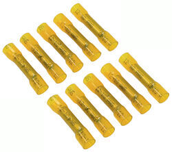 Deka Heat Shrink Butt Connector - 12-10 Gauge - Nylon Insulation - Yellow - Qty 10 - DW05745-10