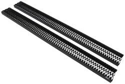 DeeZee Rough Step Running Boards w/ Custom Installation Kit - 7" Wide - Aluminum - Black - DZ15311A-15325