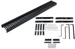 DeeZee Rough Step Running Boards w/ Custom Installation Kit - 7" Wide - Aluminum - Black - DZ15331A-15328R