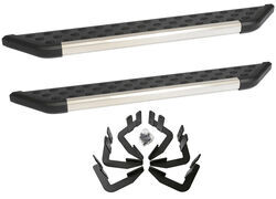 DeeZee NXt Running Boards w Custom Installation Kit - 6" Wide - Aluminum - Black w Chrome Trim