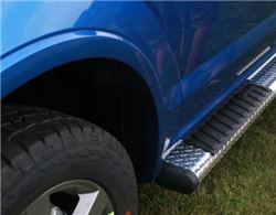 DeeZee Oval Tube Steps w Custom Installation Kit - 6" Wide - Brite-Tread Aluminum