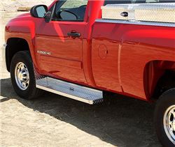 DeeZee Brite-Tread Running Boards - 6" Wide - Aluminum Tread Plate - Cab Length