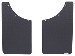 DeeZee Universal-Fit, Brite-Tread Mud Flaps - Aluminum - Black - 11" x 19" - Front or Rear