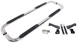 DeeZee Oval Nerf Bars - 4" Wide - Polished Stainless Steel - Cab Length