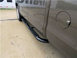 DeeZee Oval Nerf Bars - 4" Wide - Black Powder Coated Steel - Cab Length