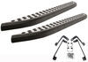 running boards matte finish deezee nxc w installation kit - 5 inch wide aluminum stainless steel and black