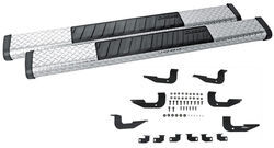 DeeZee Oval Tube Steps w Custom Installation Kit - 6" Wide - Brite-Tread Aluminum