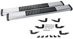 DeeZee Oval Tube Steps w Custom Installation Kit - 6" Wide - Brite-Tread Aluminum