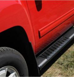 DeeZee Oval Tube Steps w Custom Installation Kit - 6" Wide - Black Powder Coated Steel