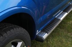 DeeZee Oval Tube Steps w Custom Installation Kit - 6" Wide - Brite-Tread Aluminum