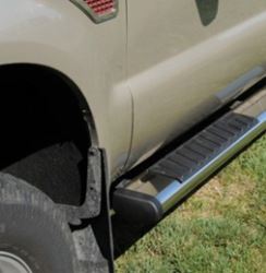 DeeZee Oval Tube Steps w Custom Installation Kit - 6" Wide - Polished Stainless Steel Plating