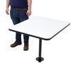 table with legs etrailer rv dinette w/ 1 leg - recessed mount 36 inch long x 30 wide white trim