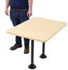 table with legs 40l x 30w inch etrailer rv dinette w/ 2 - surface mount 40 long 30 wide maple wood