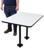 table with legs 38l x 30w inch etrailer rv dinette w/ 2 - recessed mount 38 long 30 wide white trim