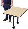 table with legs 38l x 30w inch etrailer rv dinette w/ 2 - surface mount 38 long 30 wide maple trim
