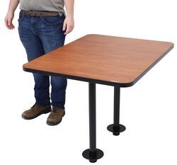 etrailer RV Dinette Table w/ 2 Legs - Recessed Mount - 40" Long x 30" Wide - Cherry w Trim - e36BR