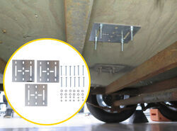 etrailer E-Track Backing Plates w/ Hardware - Galvanized Steel - 6" Long x 6" Wide - Qty 3 - e46RR
