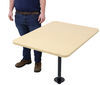 table with legs 40l x 30w inch etrailer rv dinette w/ 1 leg - recessed mount 40 long 30 wide maple wood