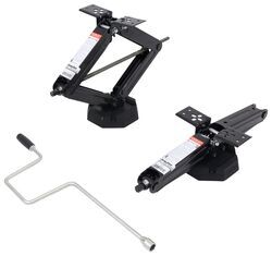 etrailer Scissor Stabilizer Jacks w/ SnapPad SnapJack Feet - 18-3/4" Lift - 5,000 lbs - Qty 2 - e52NR