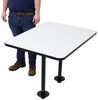 table with legs 40l x 30w inch etrailer rv dinette w/ 2 - recessed mount 40 long 30 wide white trim