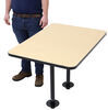 table with legs 42l x 30w inch etrailer rv dinette w/ 2 - recessed mount 42 long 30 wide maple trim