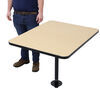 table with legs 38l x 30w inch etrailer rv dinette w/ 1 leg - recessed mount 38 long 30 wide maple trim