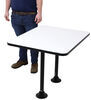 table with legs etrailer rv dinette w/ 2 - surface mount 36 inch long x 30 wide white trim