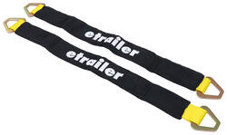 etrailer Axle Straps w/ D-Rings - 2" Wide x 24" Long - 3,333 lbs - Qty 2 - e74PR