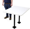 table with legs 38l x 30w inch etrailer rv dinette w/ 2 - recessed mount 38 long 30 wide white wood