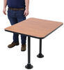 table with legs 36l x 30w inch etrailer rv dinette w/ 2 - surface mount 36 long 30 wide cherry trim